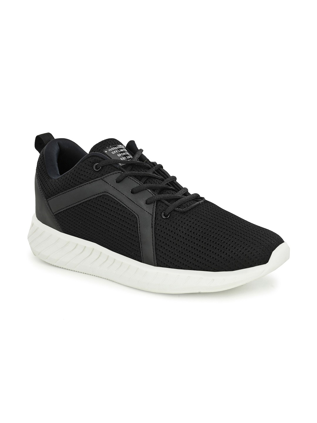 

OFF LIMITS Men Lightweight & Breathable Mesh Non-Marking Running Shoes, Black