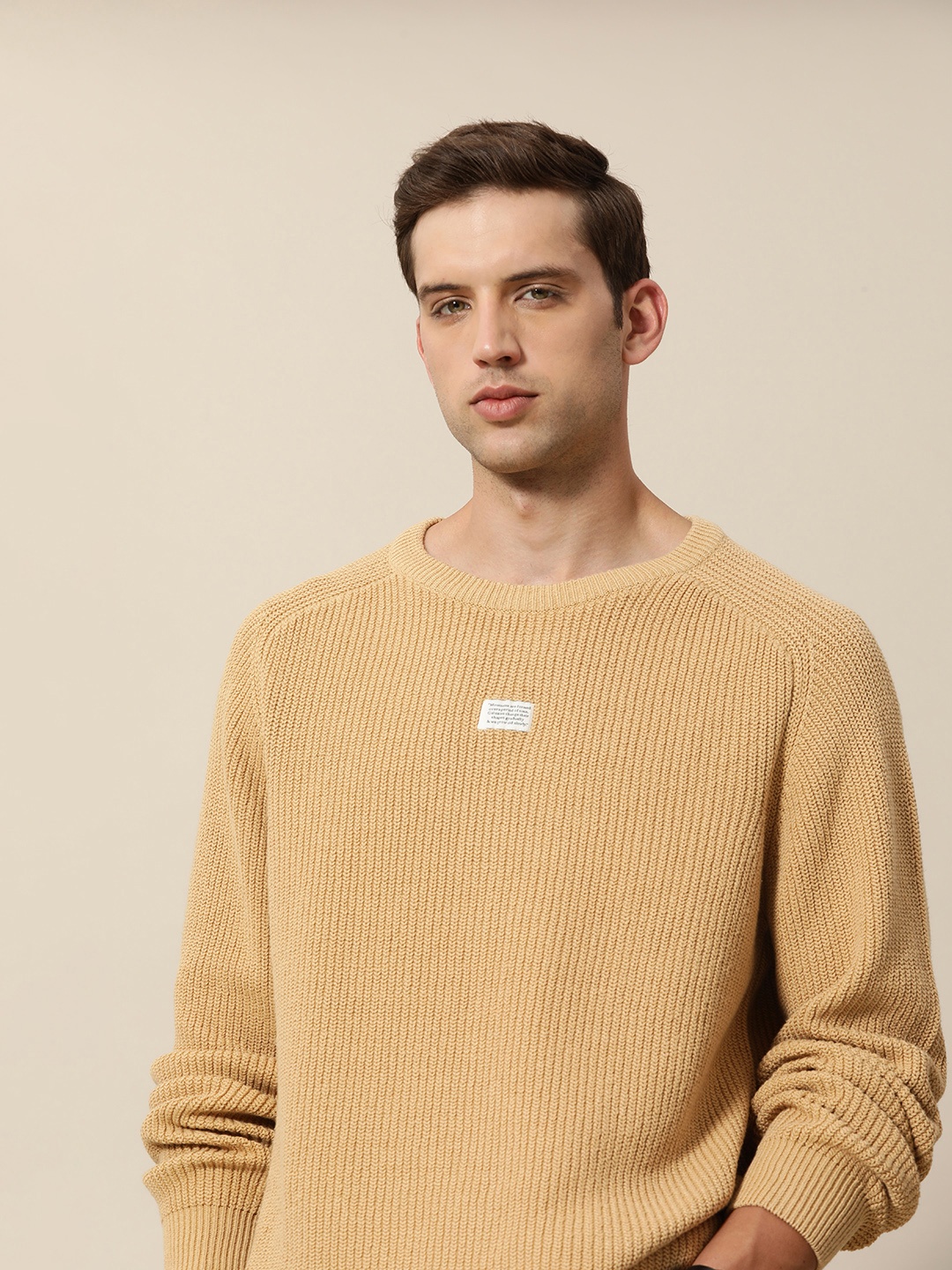 

Mr Bowerbird Self Design Oversized Fit Pullover Sweater, Brown