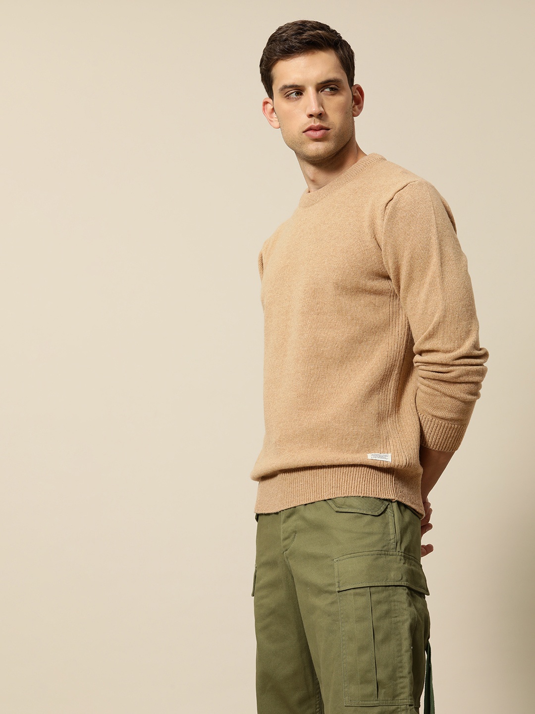 

Mr Bowerbird Tailored Fit Premium Woollen Pullover, Beige