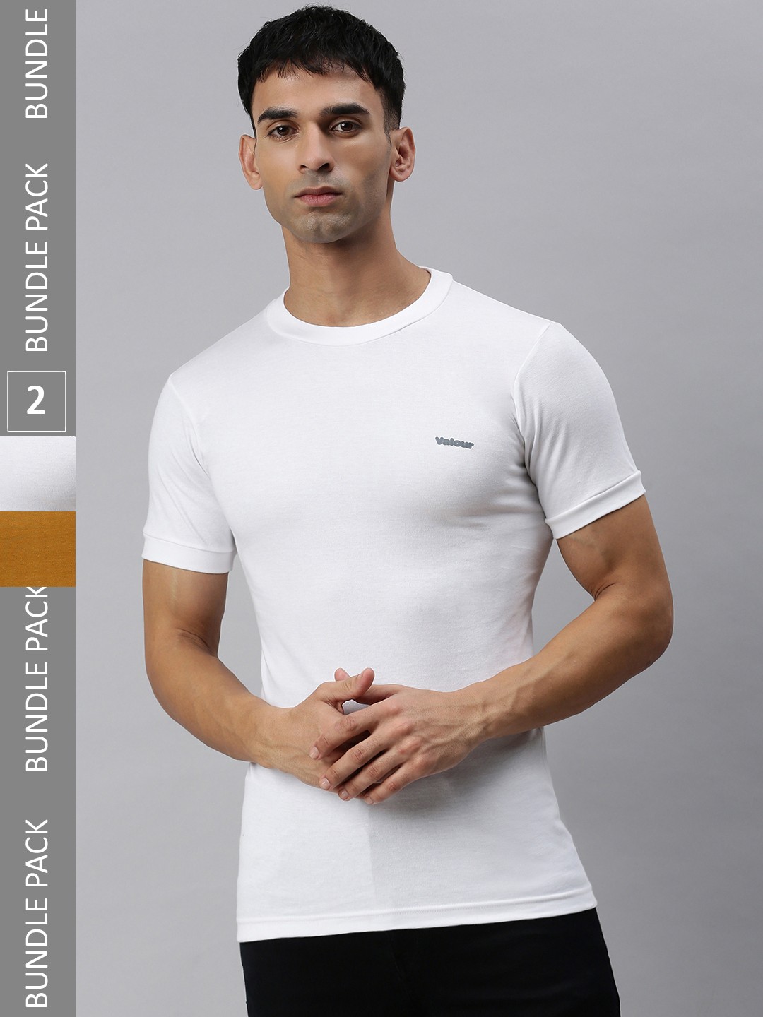 

Lux Cozi Pack Of 2 Slim Fit T-shirts, Mustard