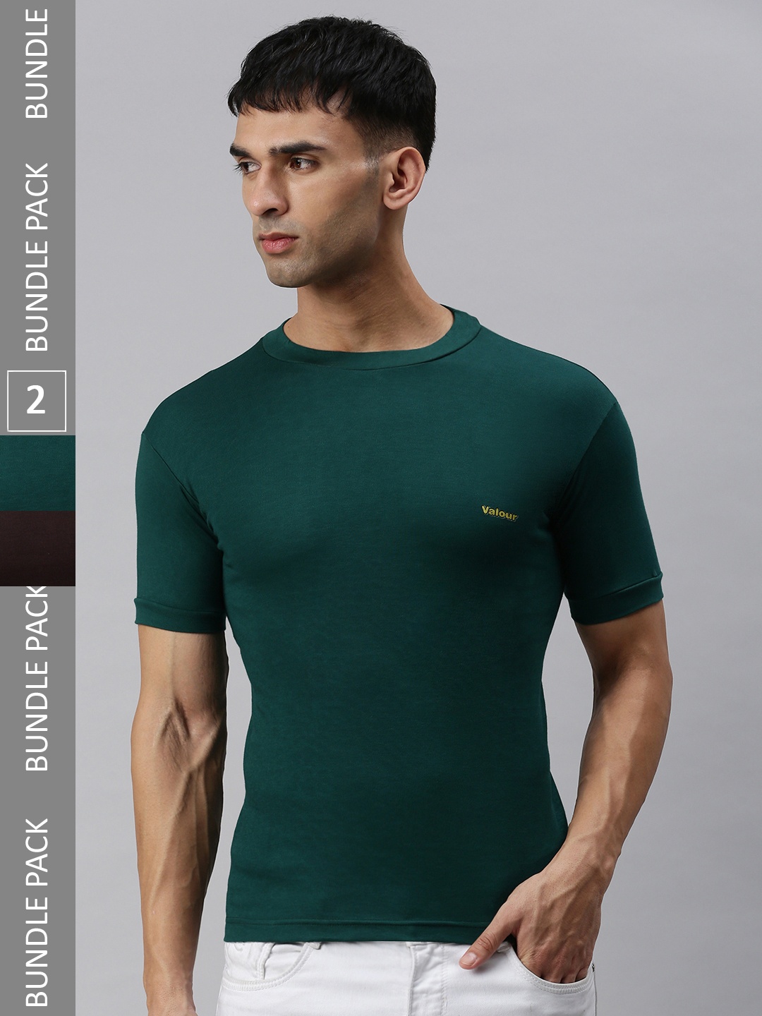 

Lux Cozi Pack Of 2 Slim Fit T-shirt, Green
