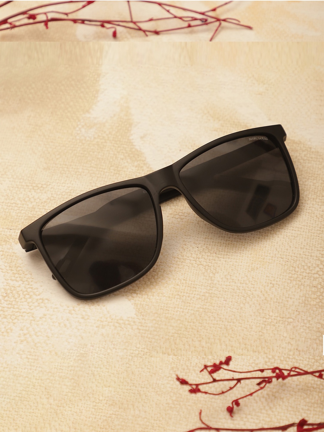 

MARC LOUIS Square Sunglasses with UV Protected Lens, Black