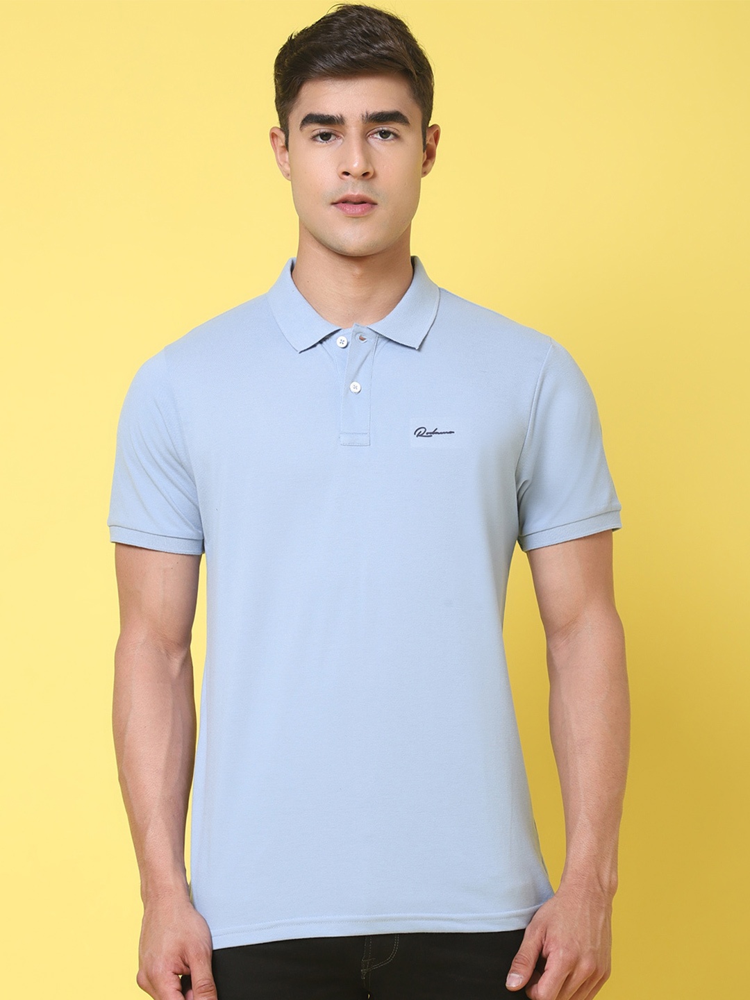 

Rodamo Polo Collar Cotton Slim Fit T-shirt, Blue