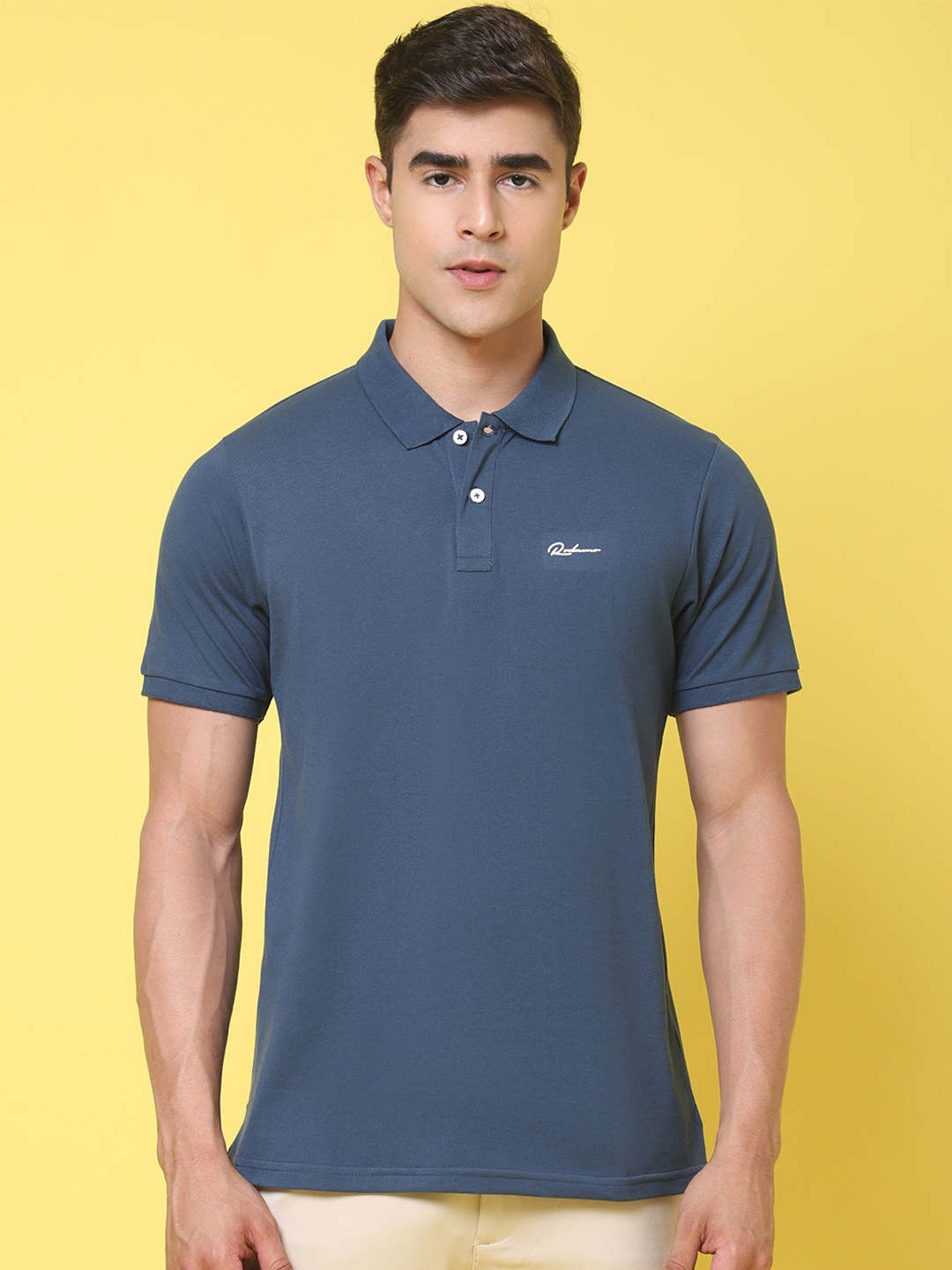 

Rodamo Polo Collar Cotton Slim Fit T-shirt, Blue