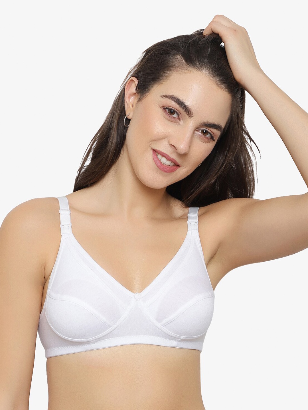 

KYODO Non-Padded Non-Wired Full Coverage Cut & Sew All Day Comfort Maternity Bra, White