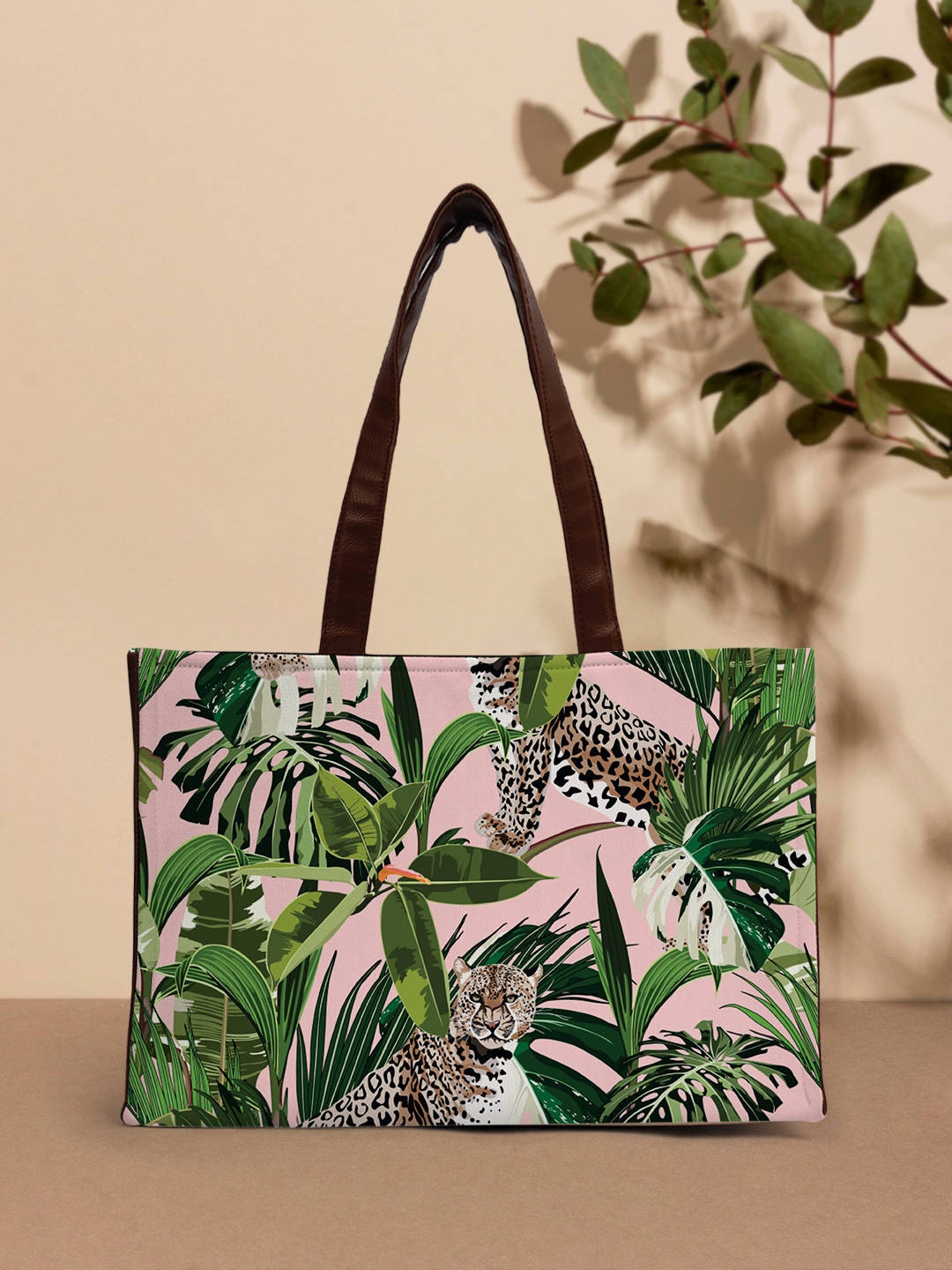 

Crazy Corner Floral Printed Structured Tote Bag, Pink