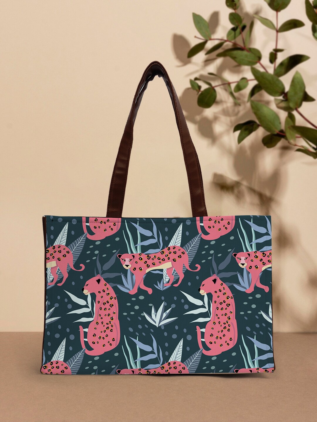 

Crazy Corner Floral Printed Structured Tote Bag, Blue