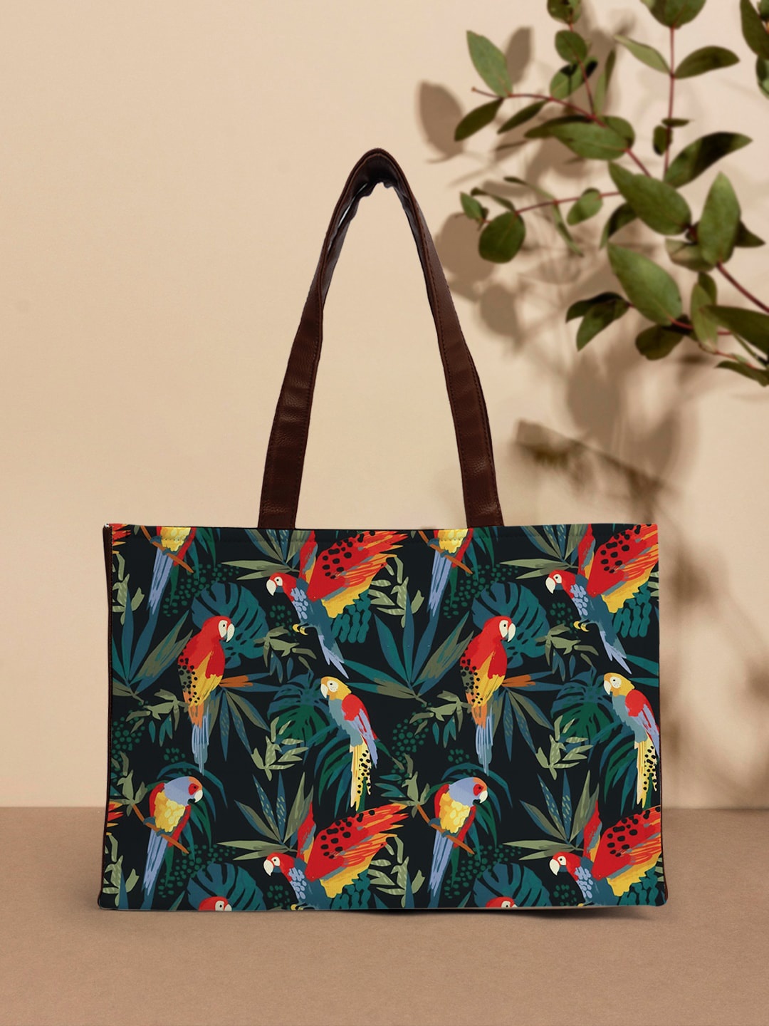 

Crazy Corner Printed Structured Tote Bag, Navy blue