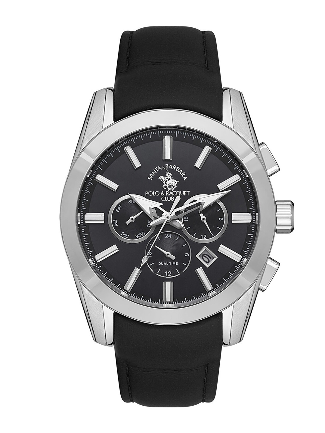 

SANTA BARBARA POLO & RACQUET CLUB Men Leather Analogue Chronograph Watch SB.1.10444-1, Black