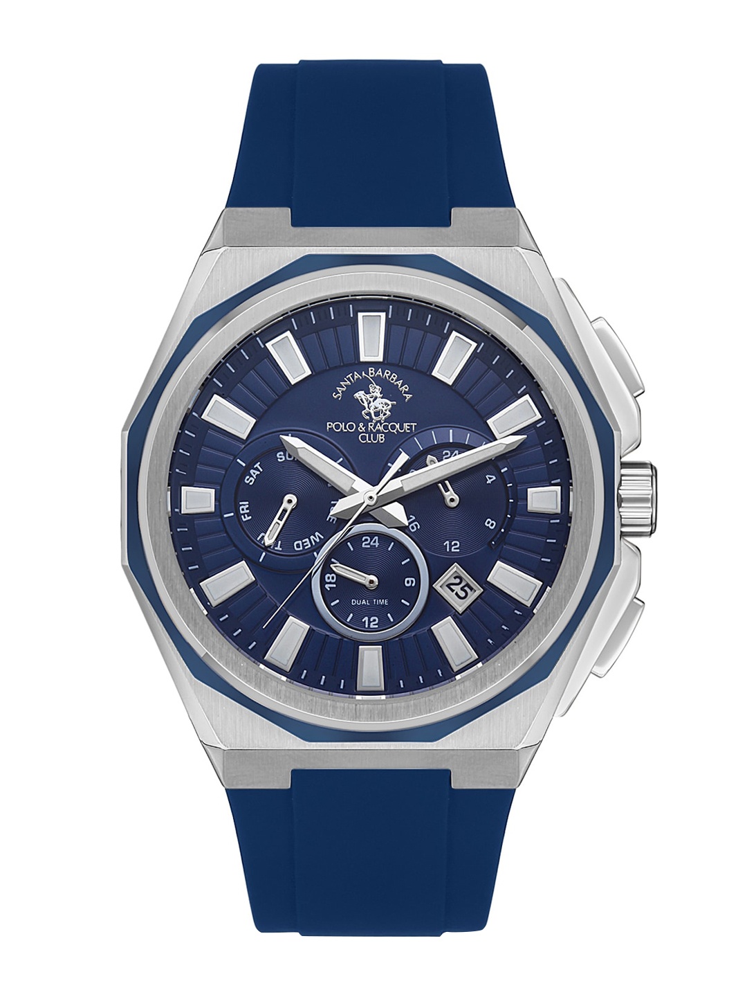 

SANTA BARBARA POLO & RACQUET CLUB Men Straps Analogue Chronograph Watch SB 1 10448-2, Blue