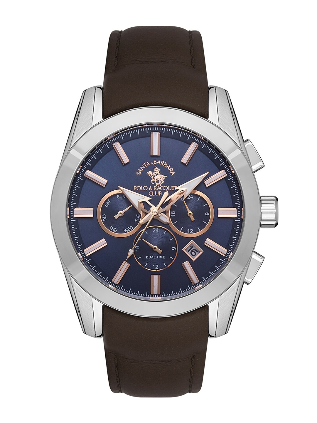 

SANTA BARBARA POLO & RACQUET CLUB Men Leather Analogue Chronograph Watch SB.1.10444-2, Blue