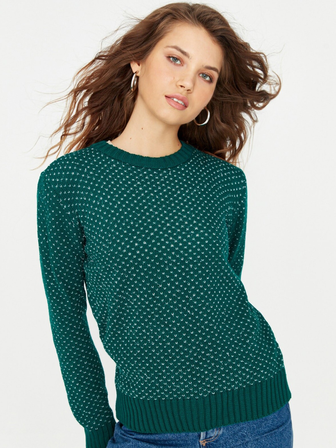 

Trendyol Crew neck Pullover Knitwear Sweater, Green