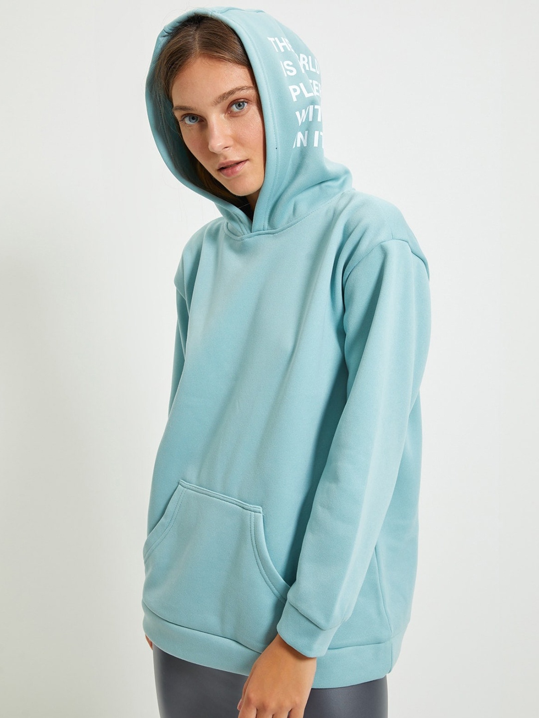 

Trendyol Hoody Neck Cotton Sweatshirts, Blue