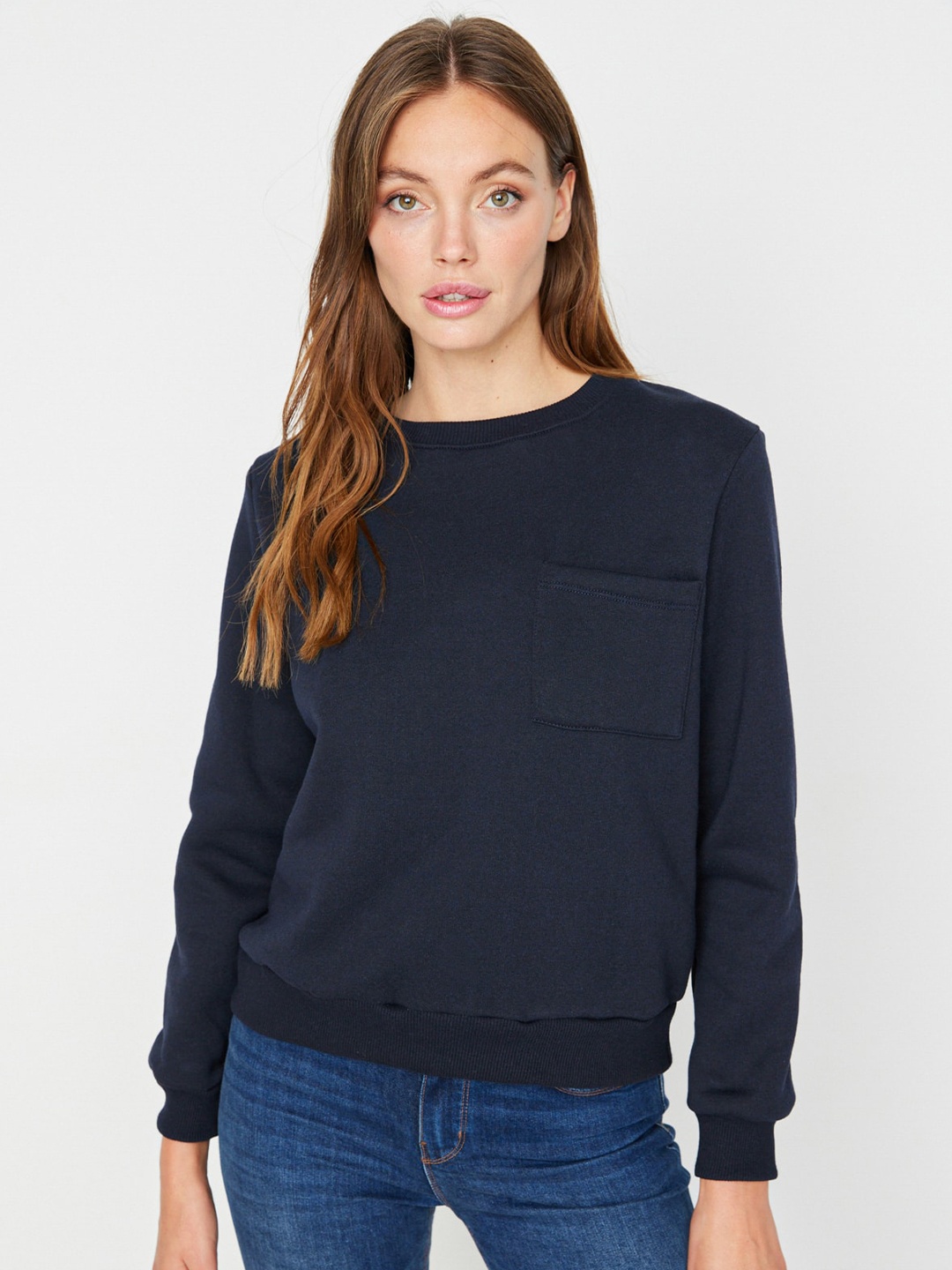 

Trendyol Long Sleeves Sweatshirt, Navy blue