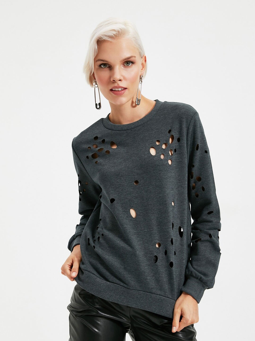 

Trendyol Cotton Sweatshirt, Grey