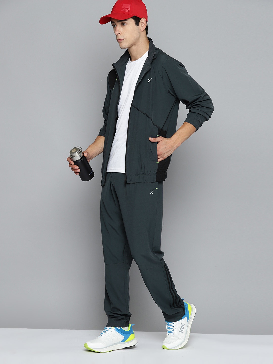 

HRX by Hrithik Roshan Men Running Tracksuit, Charcoal