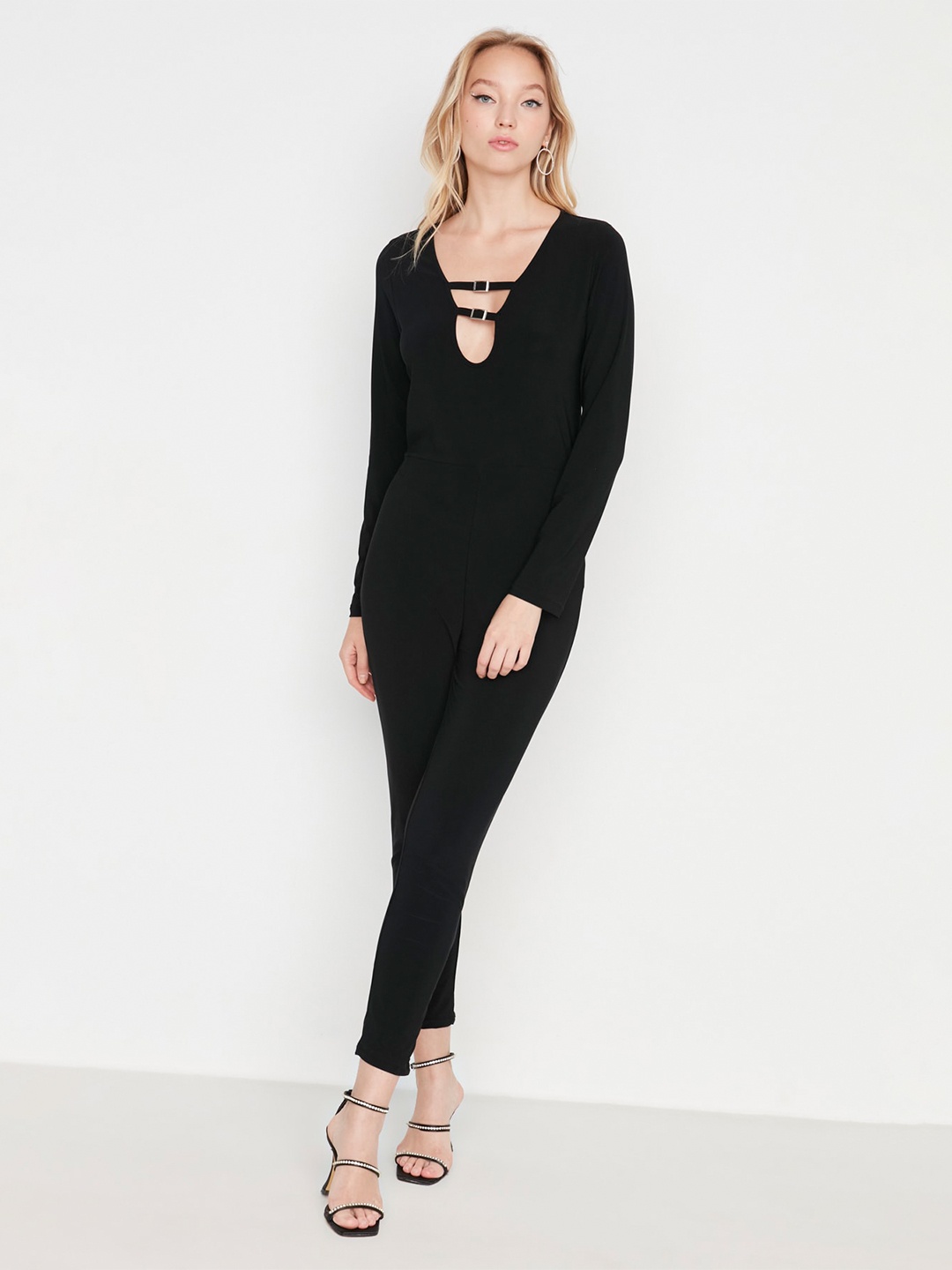 

Trendyol V-Neck Basic Jumsuit, Na