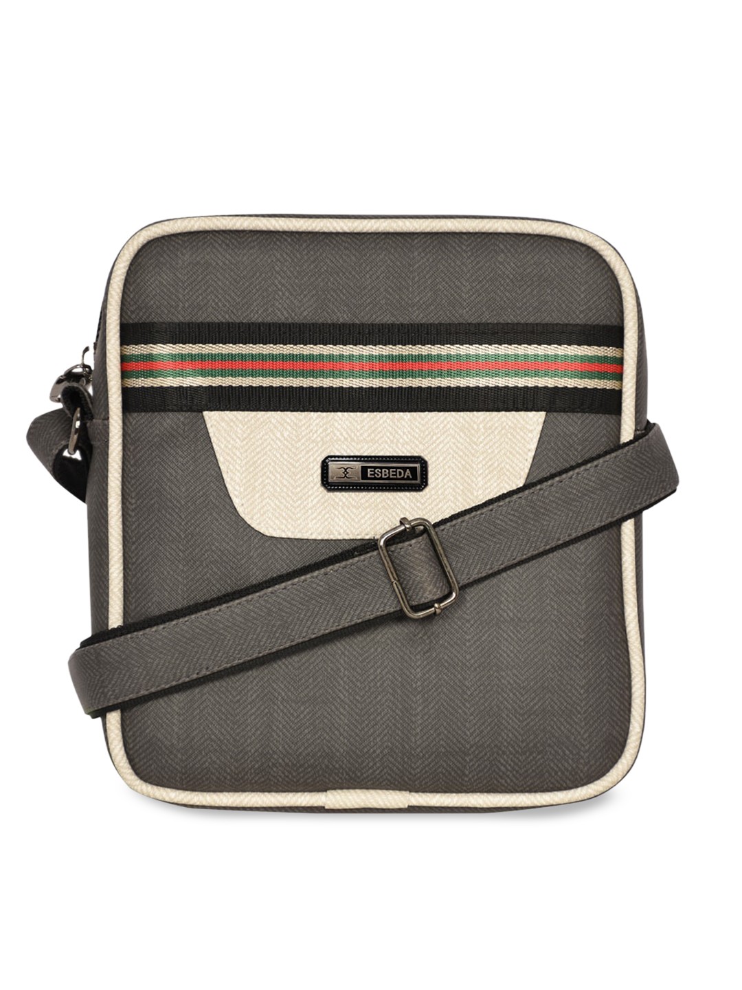 

ESBEDA Men Structured Sling Bag, Grey