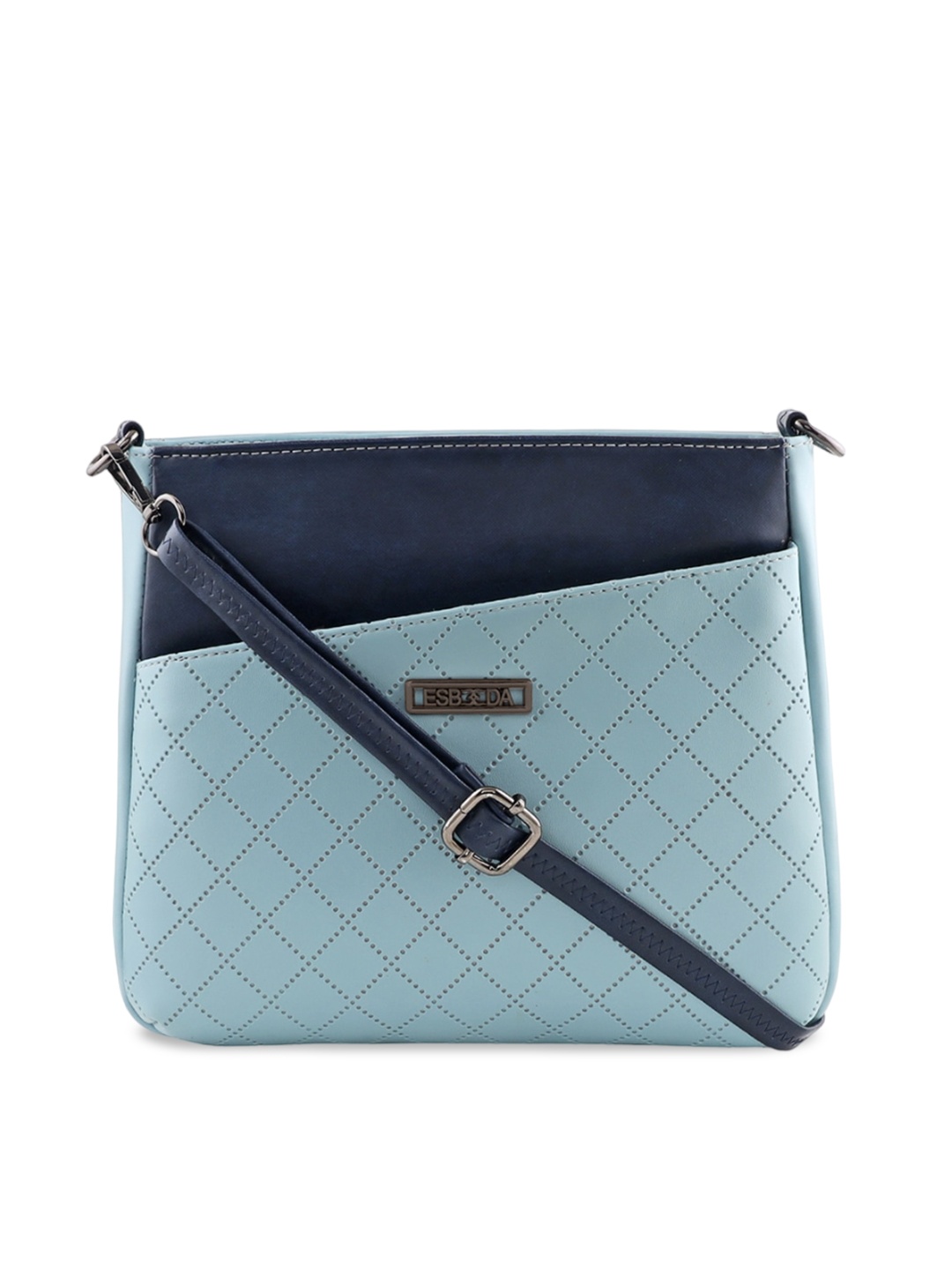 

ESBEDA Textured Structured Sling Bag With Quilted, Blue