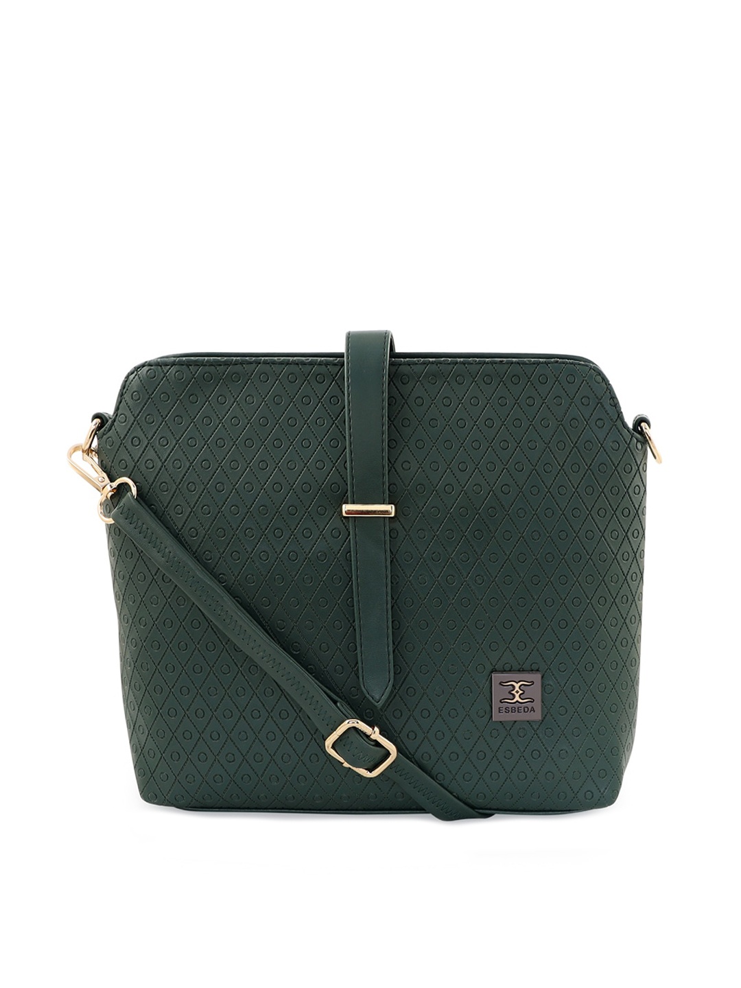

ESBEDA Structured Sling Bag With Quilted, Green