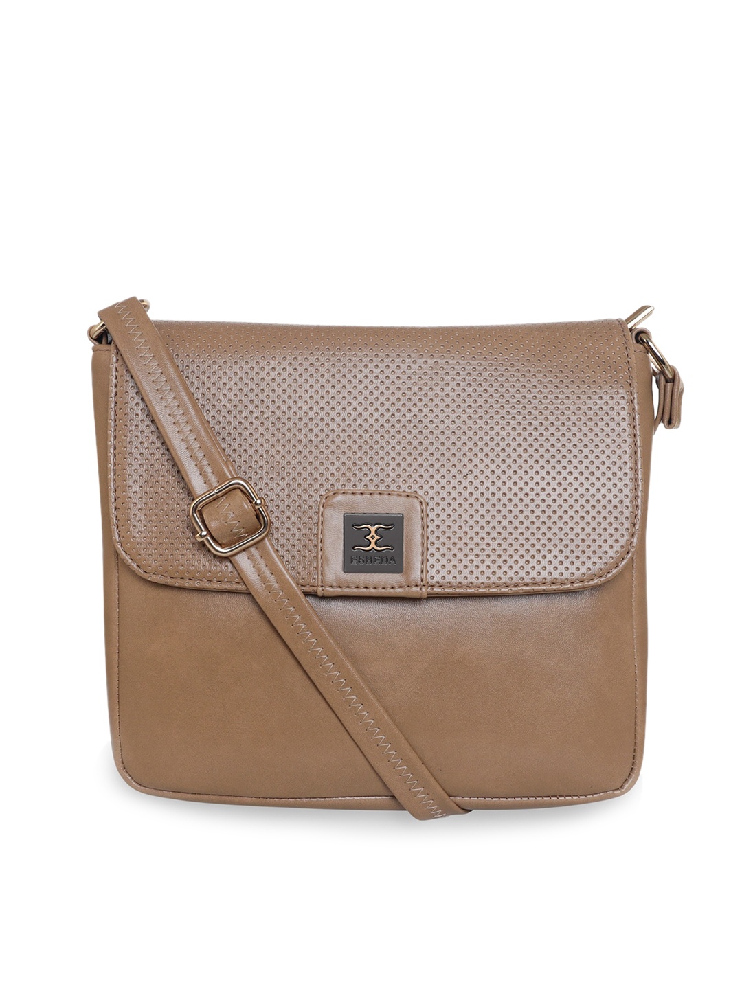 

ESBEDA Textured Structured Sling Bag, Brown