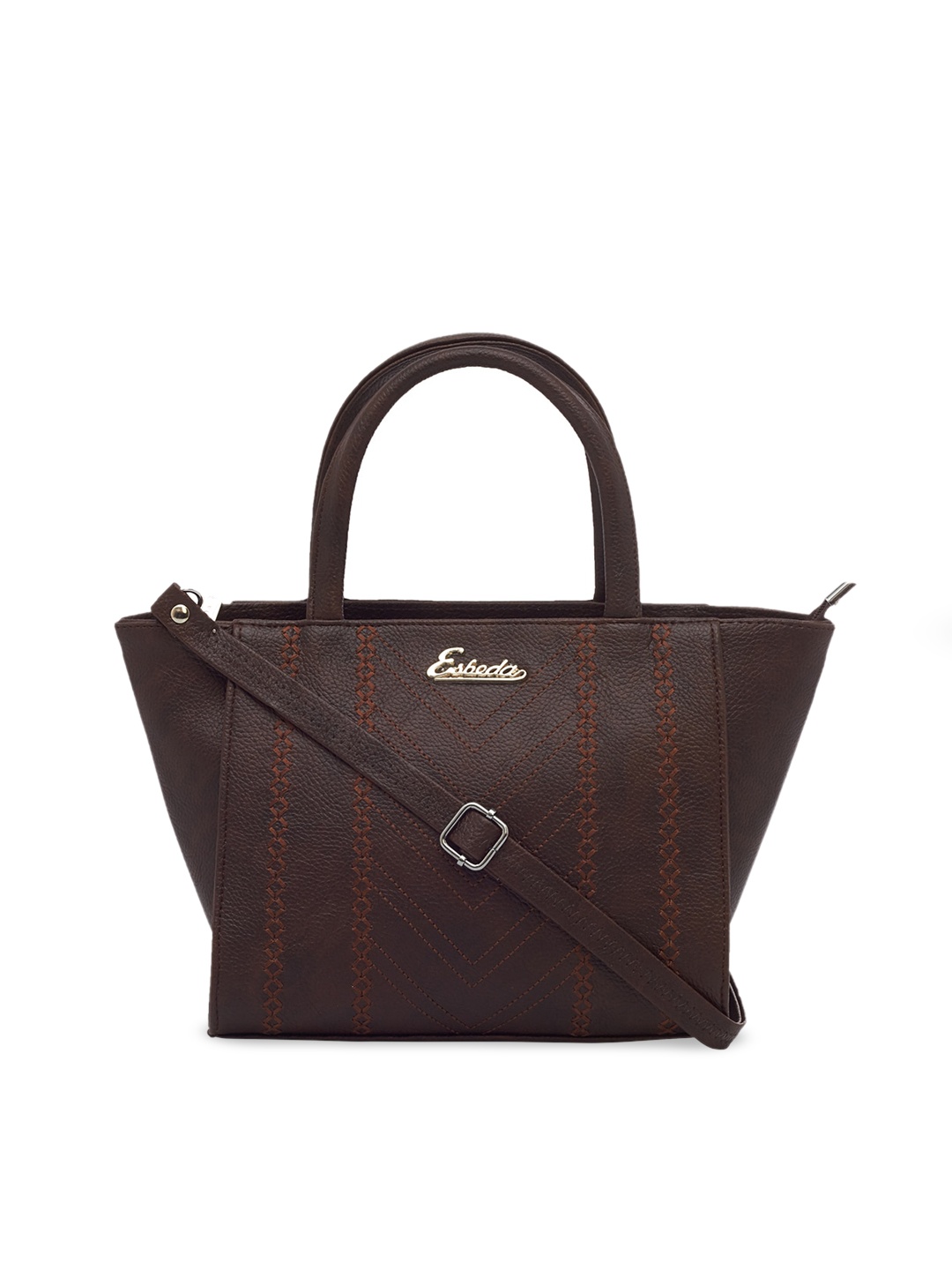 

ESBEDA Textured Structured Handheld Bag, Brown