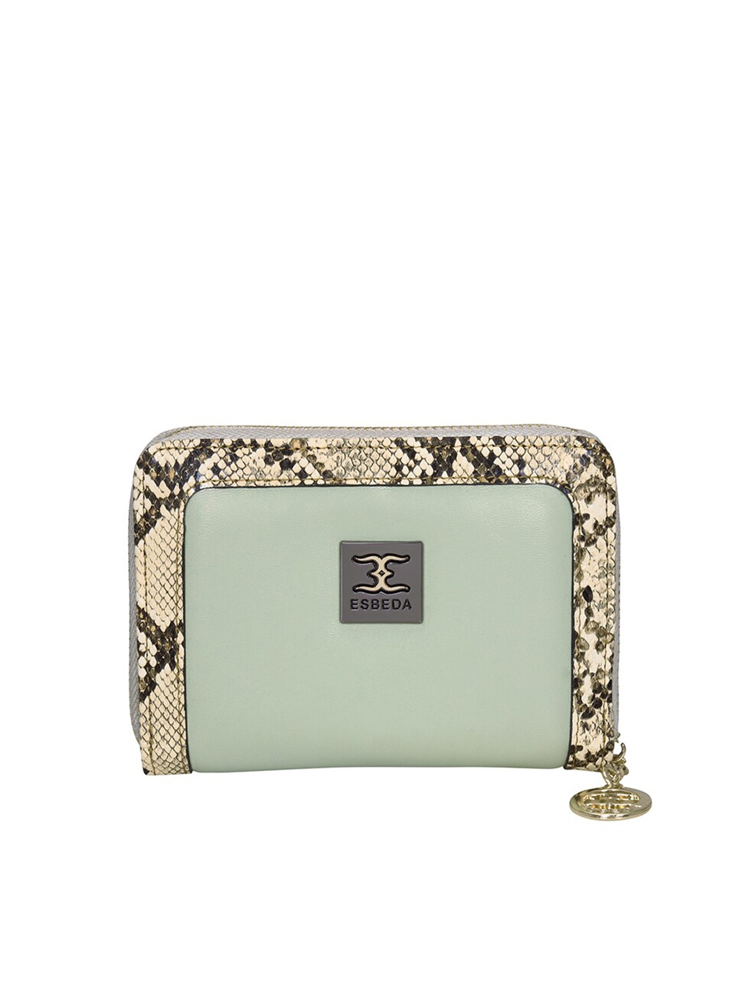 ESBEDA Women Animal Printed Zip Around Wallet, Green