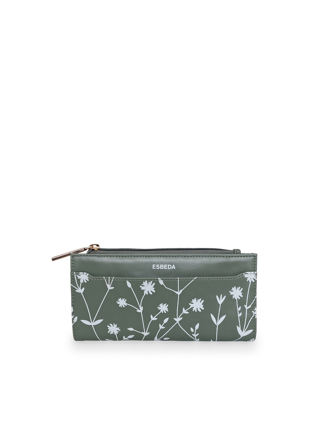 

ESBEDA Women Floral Printed Two Fold Wallet, Green