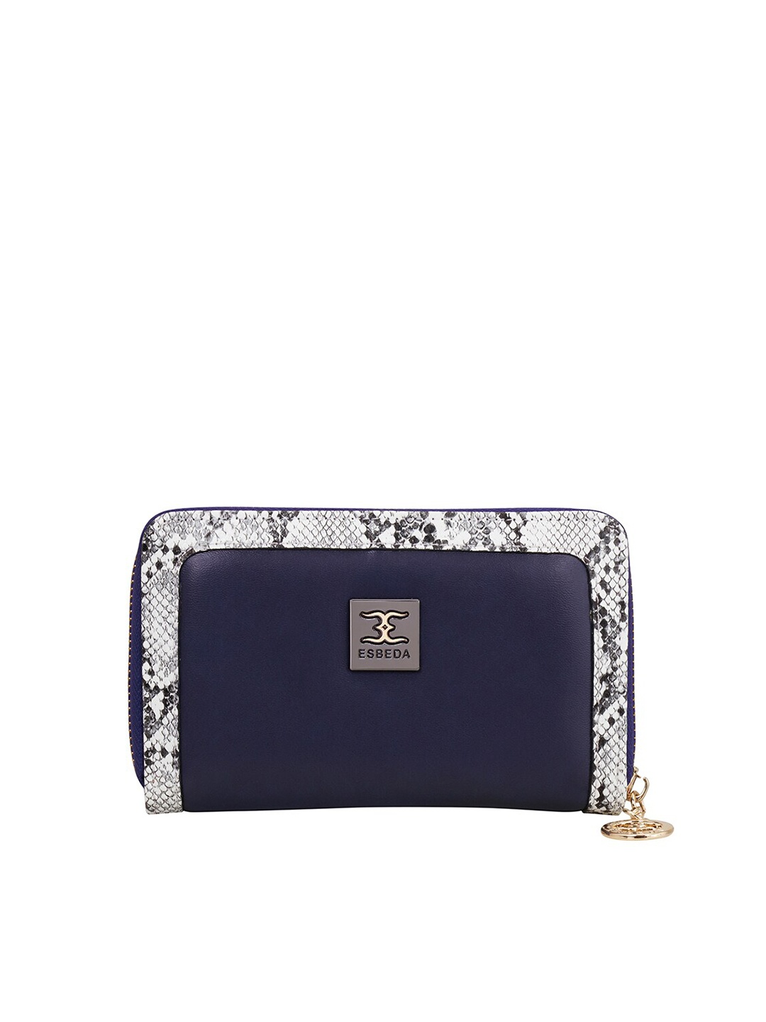 

ESBEDA Women Animal Printed Zip Around Wallet, Navy blue