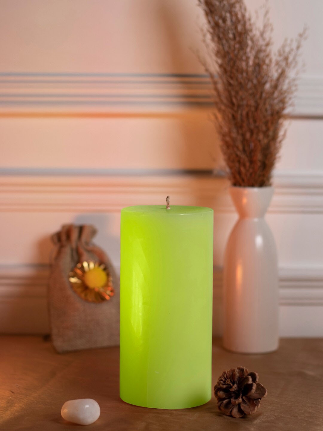 

Dhrohar Oriental Elegance Scented Green Tuberose Pillar Candle
