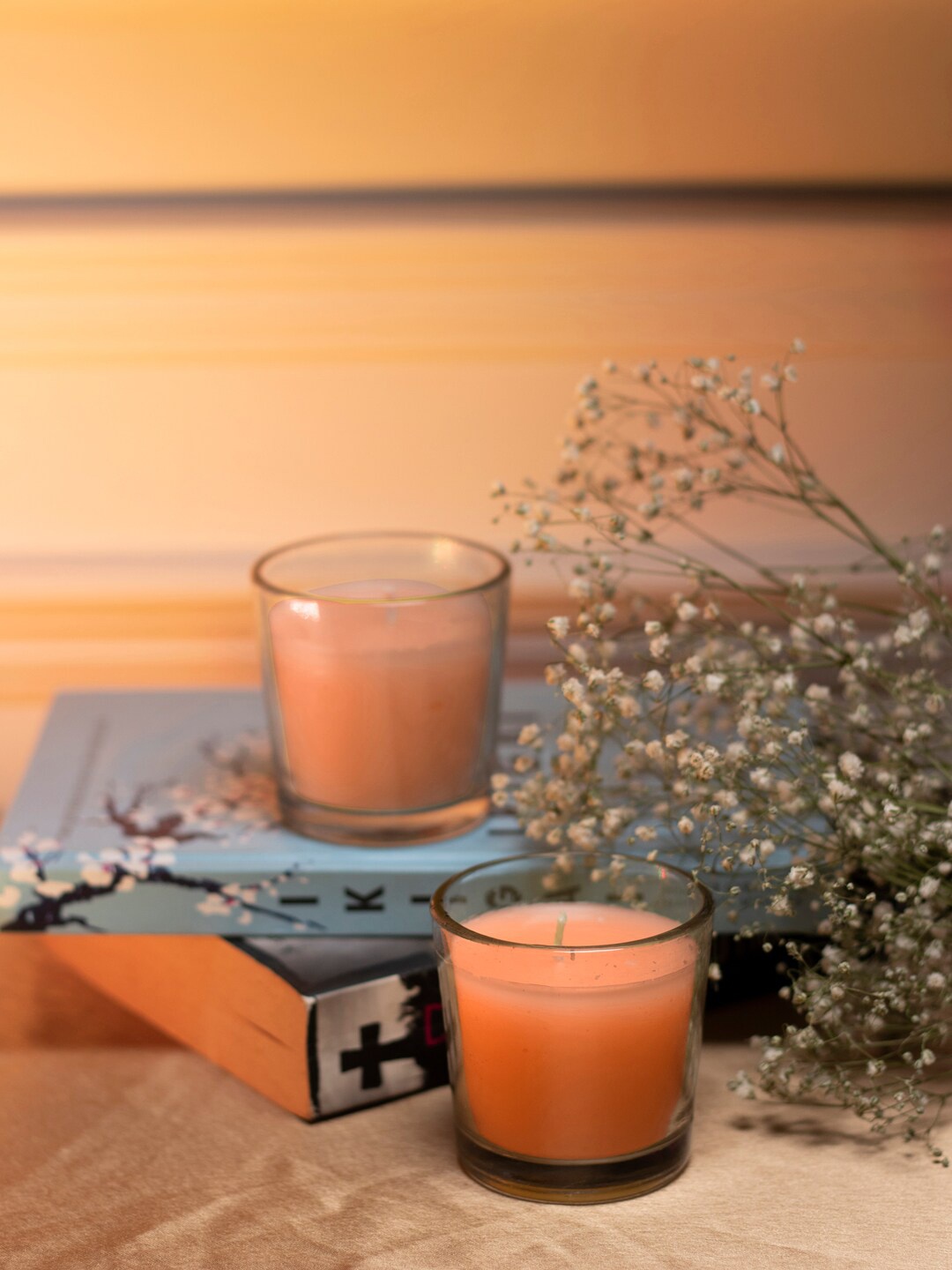 

Dhrohar Set of 2 Scented OUD Beige & Orange Blossom Votive Candle