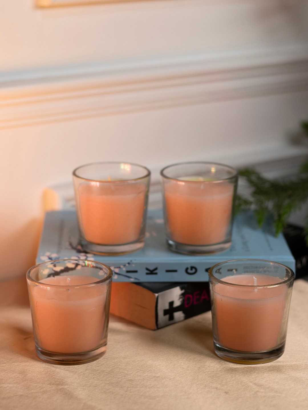 

Dhrohar Set of 4 Scented OUD Beige Votive Candle