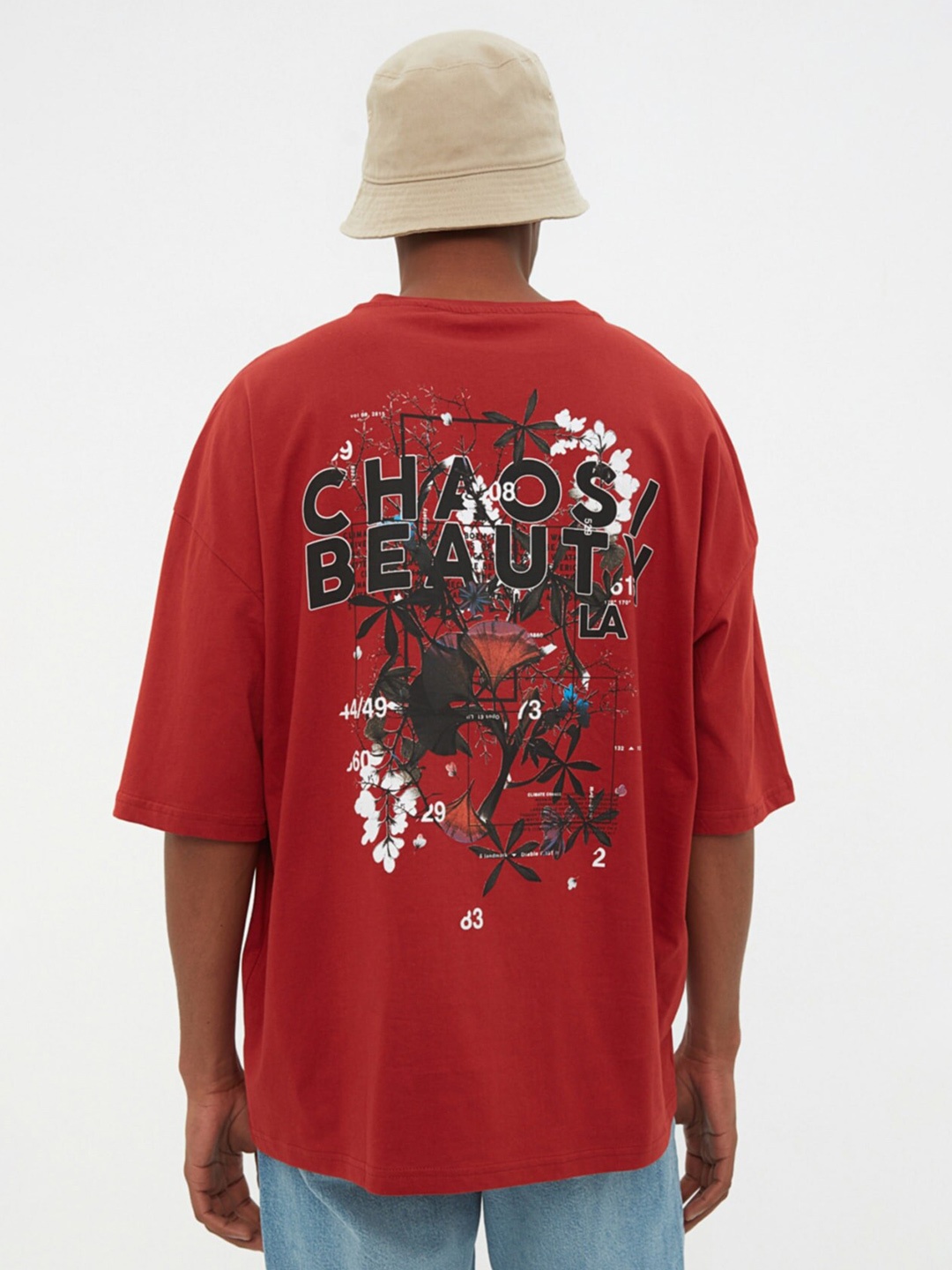 

Trendyol Typography Printed Cotton T-shirt, Red