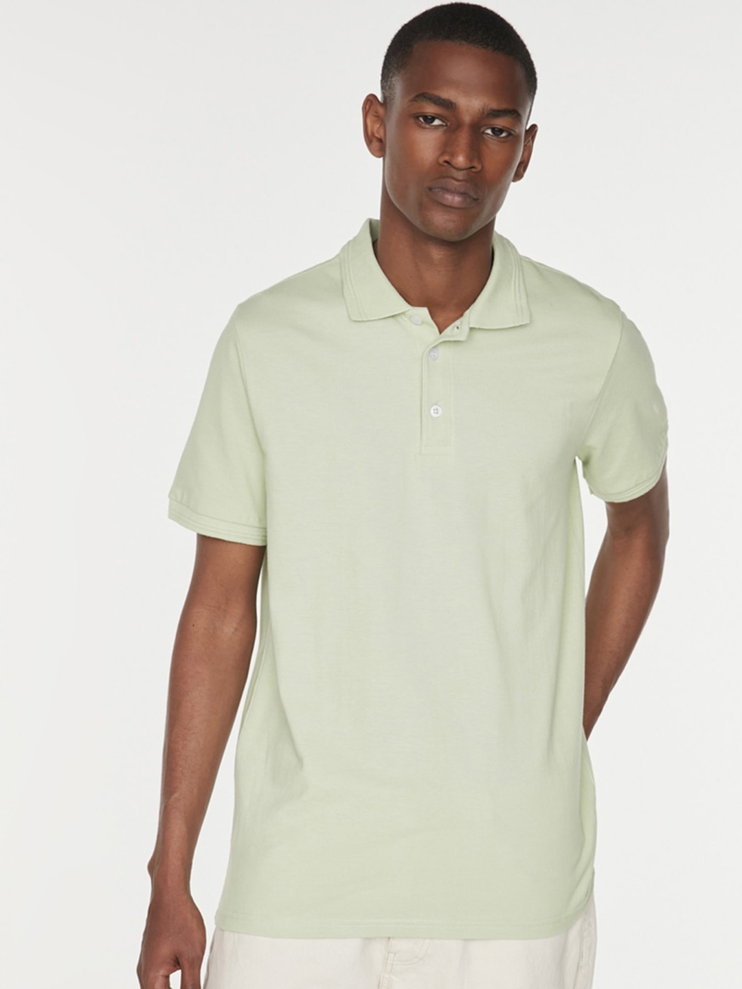 

Trendyol Polo Collar Pure Cotton T-shirt, Green