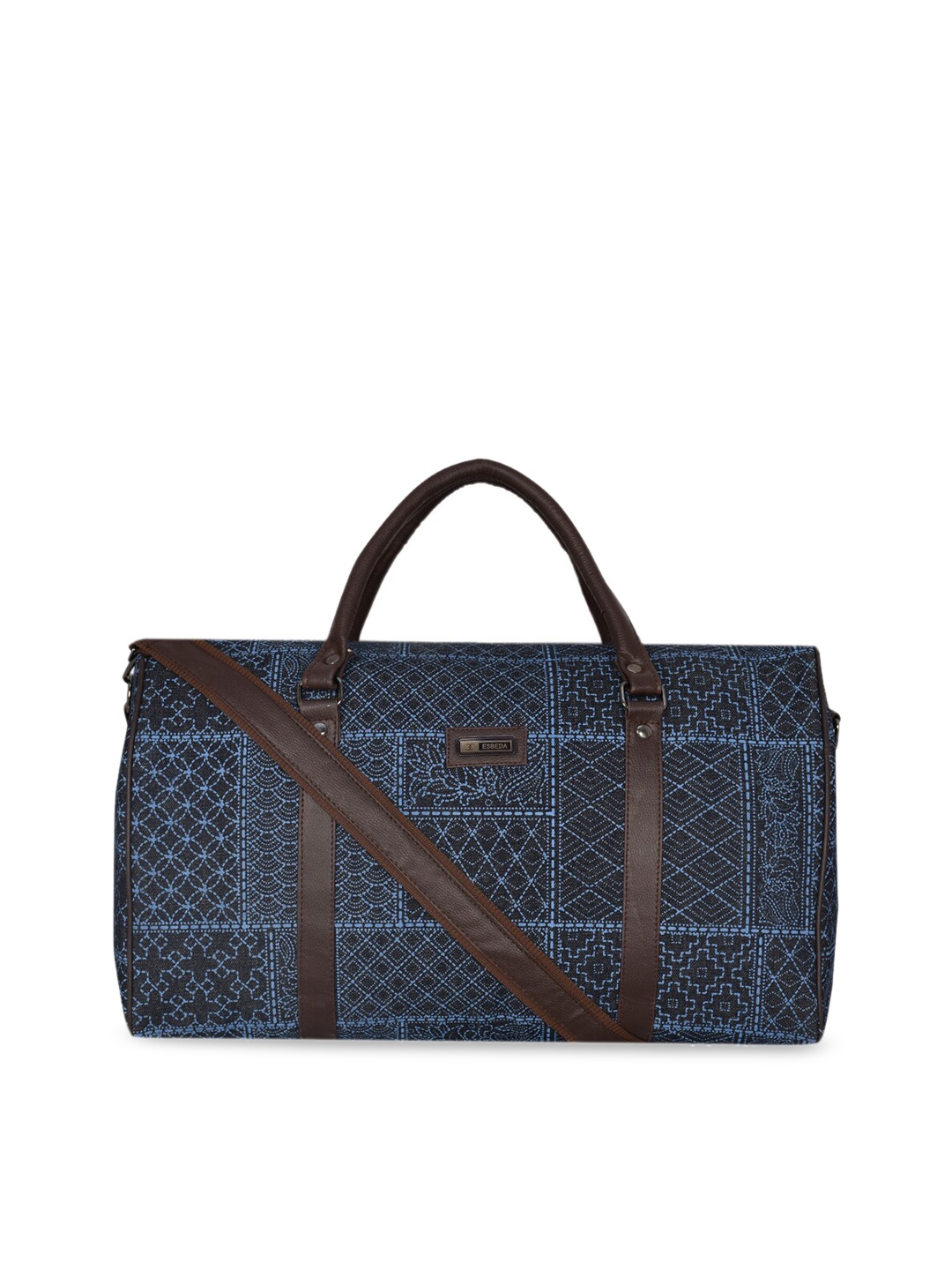 

ESBEDA Printed Large Canvas Duffel Bag, Navy blue