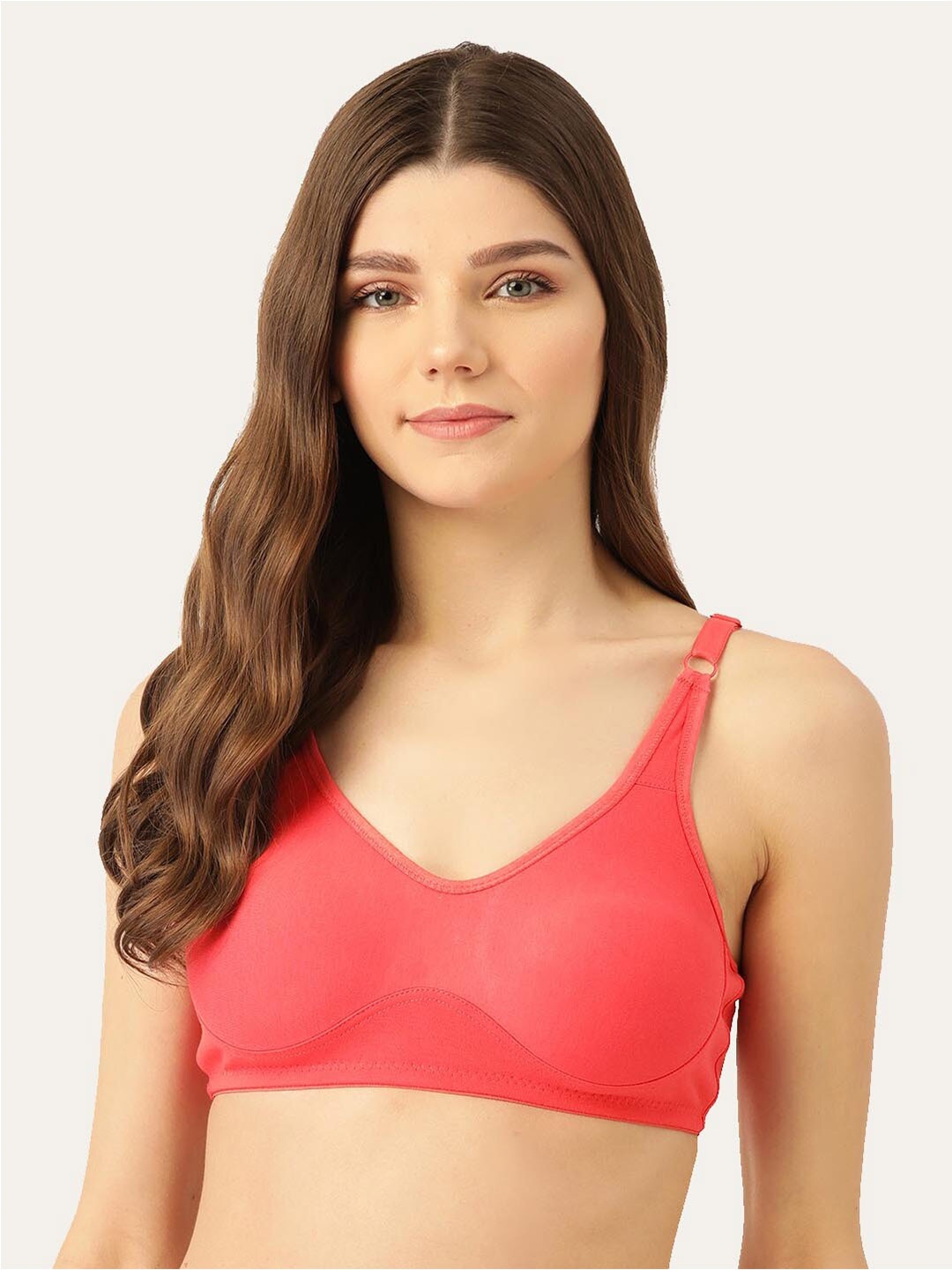 

Lady Lyka Non-Wired All Day Comfort Seamless Cotton T-Shirt Bra, Fuchsia