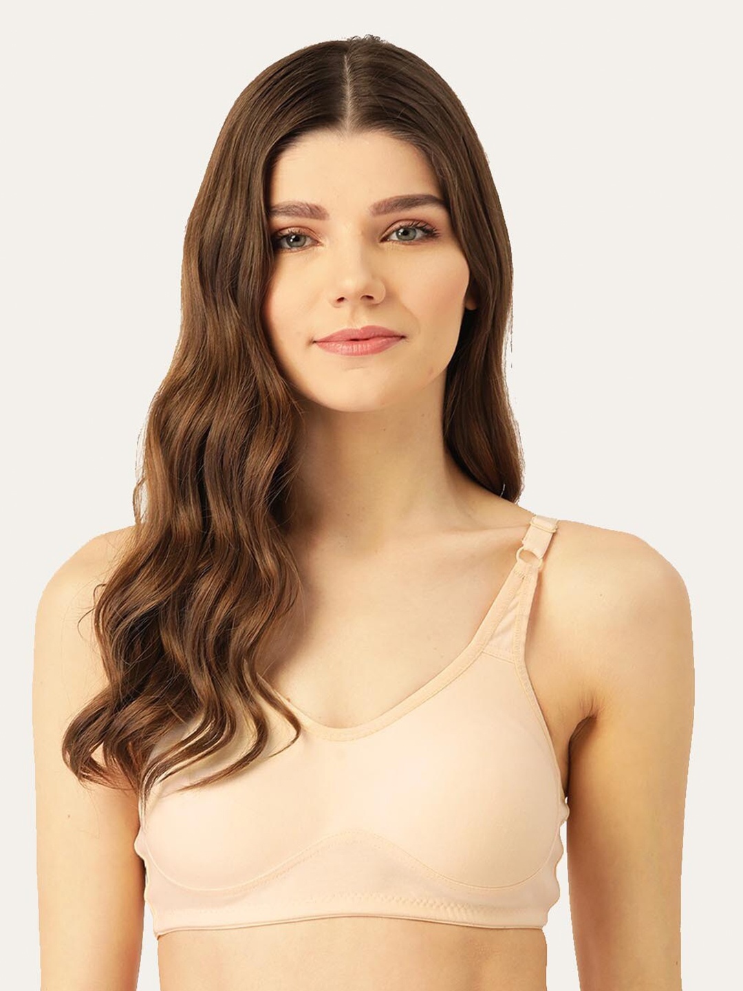 

Lady Lyka Medium Coverage All Day Comfort Seamless T-shirt Bra, Beige