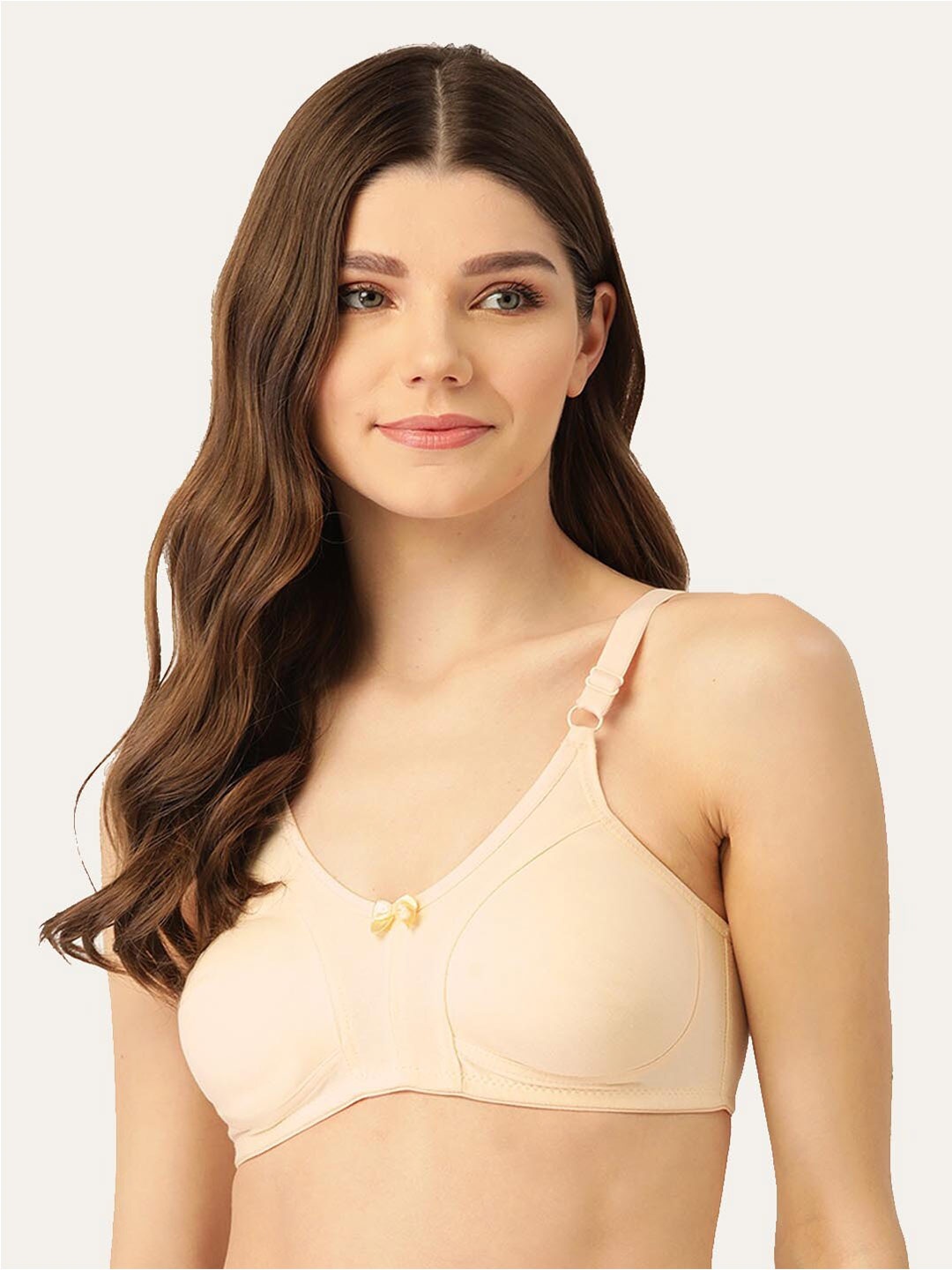 

Lady Lyka Non-Wired All Day Comfort Seamless Cotton T-Shirt Bra, Beige
