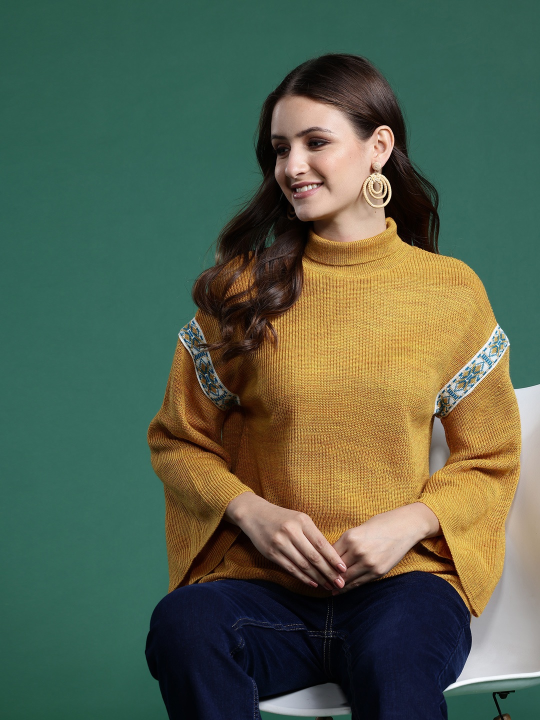 

Sangria Women Acrylic Pullover, Mustard