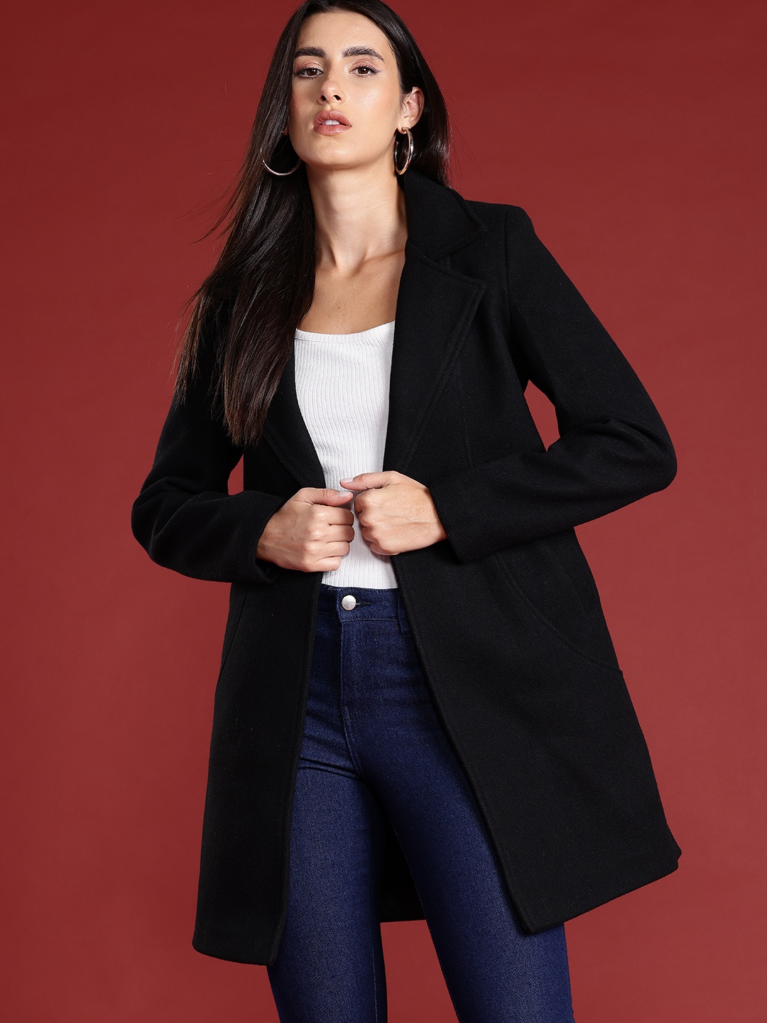 

all about you Single-Breasted Overcoat, Black