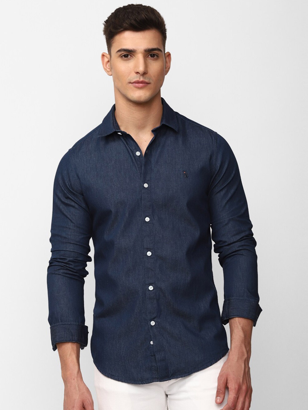 

SIMON CARTER LONDON Slim Fit Opaque Casual Shirt, Navy blue