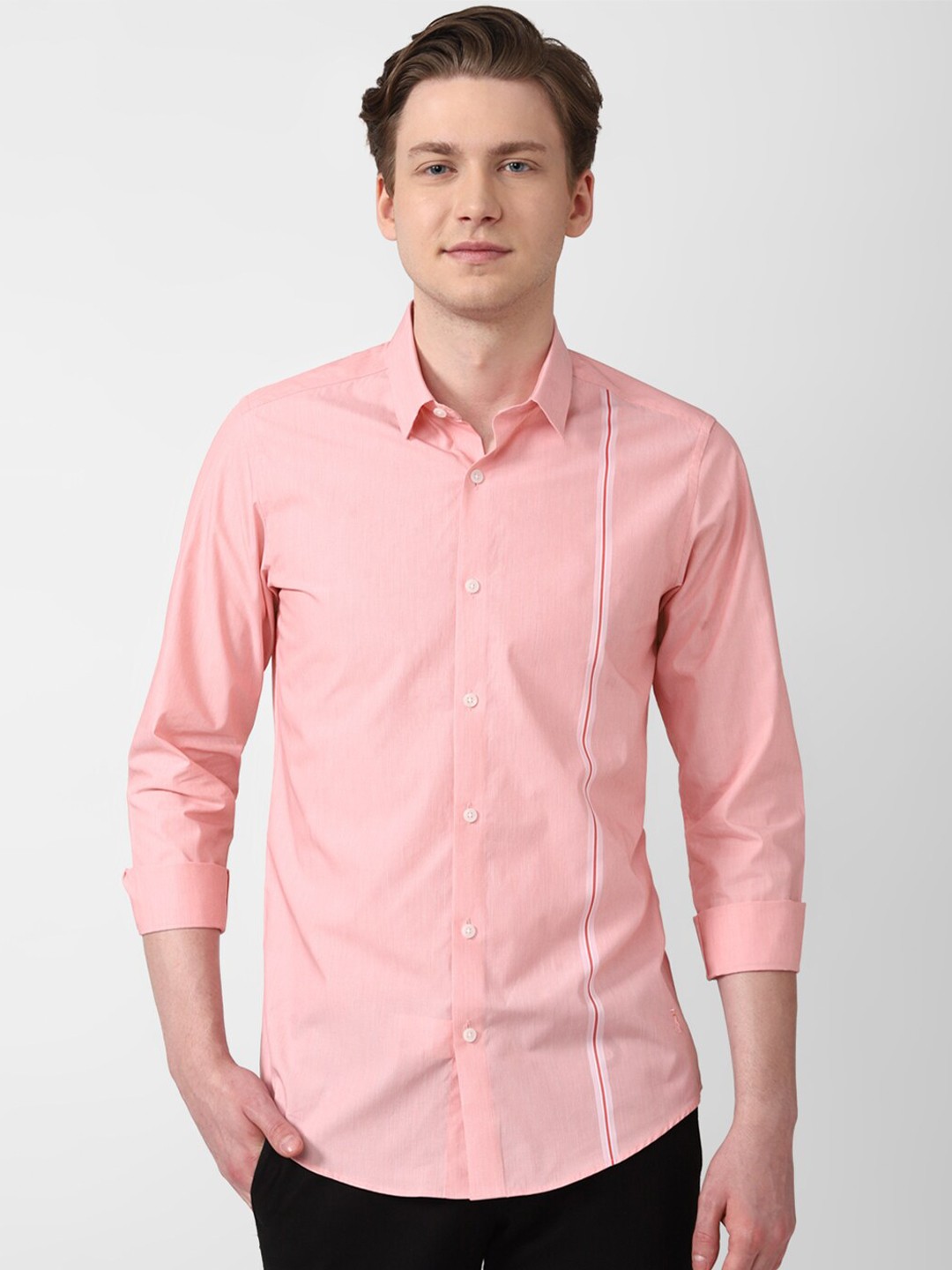 

SIMON CARTER LONDON Slim Fit Pure Cotton Casual Shirt, Pink