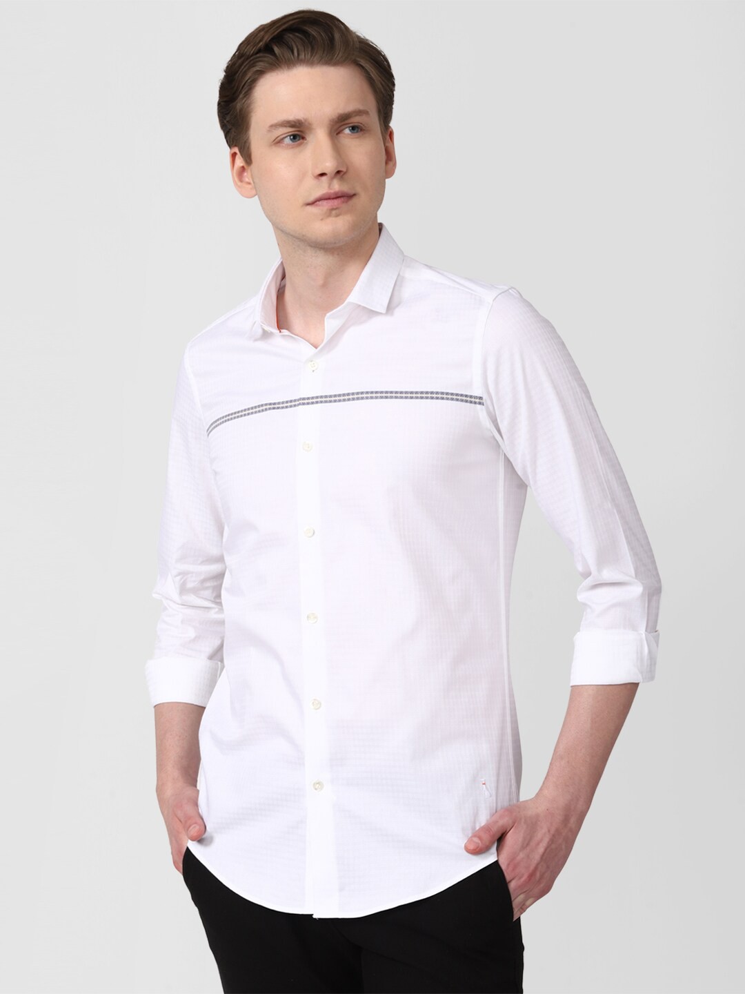 

SIMON CARTER LONDON Slim Fit Pure Cotton Casual Shirt, White