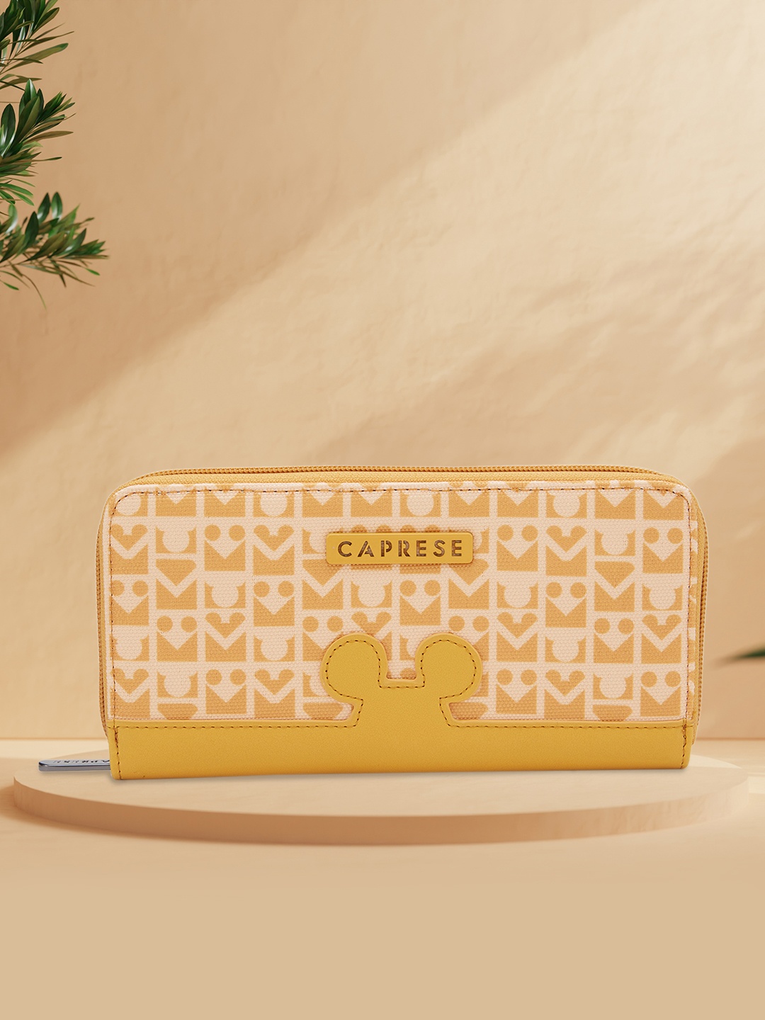 

Caprese Disney Inspired Graphic Printed Mickey Mouse Collection Wallet, Yellow