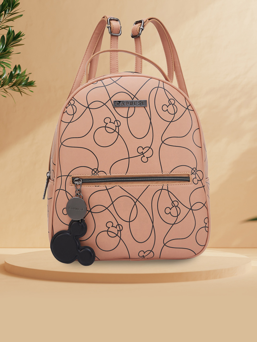 

Caprese Disney Inspired Beige Printed Mickey Mouse Collection Medium Backpack