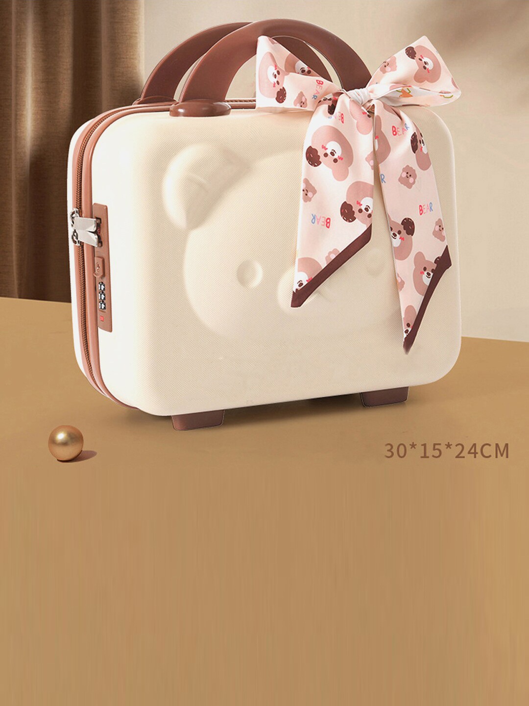 

Little Surprise Box LLP Pack Of 27 Pure Cotton Baby Apparel Gift Set With Mini Suitcase, Cream