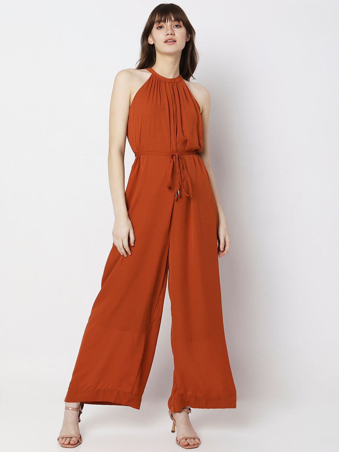 

Vero Moda Halter Neck Culotte Jumpsuit, Red