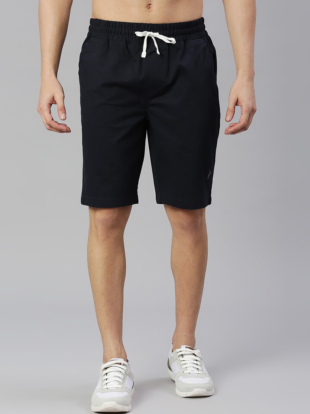 

Thomas Scott Men Mid-Rise Slim Fit Sports Shorts, Navy blue