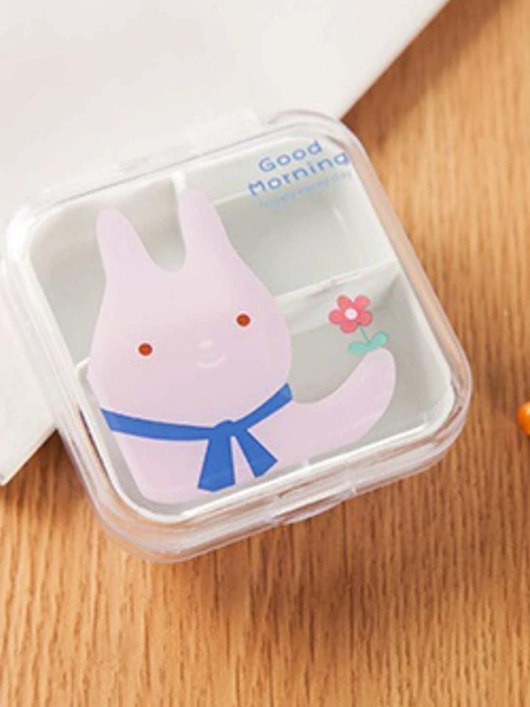 

MARKET99 White & Pink Printed Storage Box