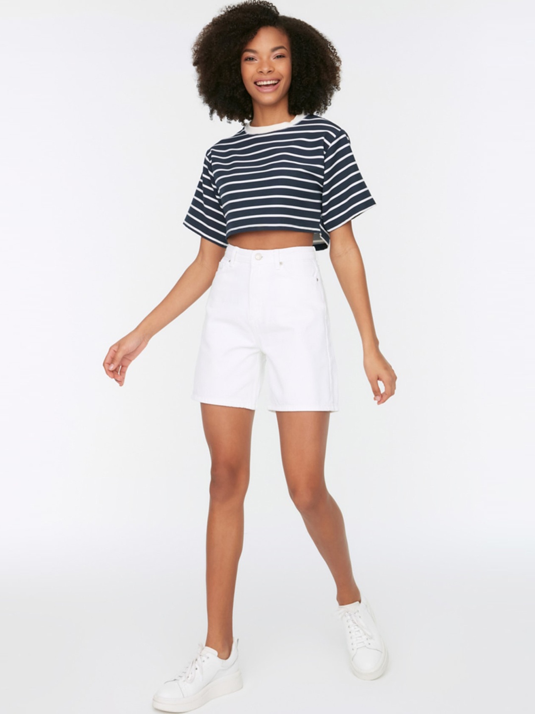 

Trendyol Women Mid-Rise Casual Shorts, White